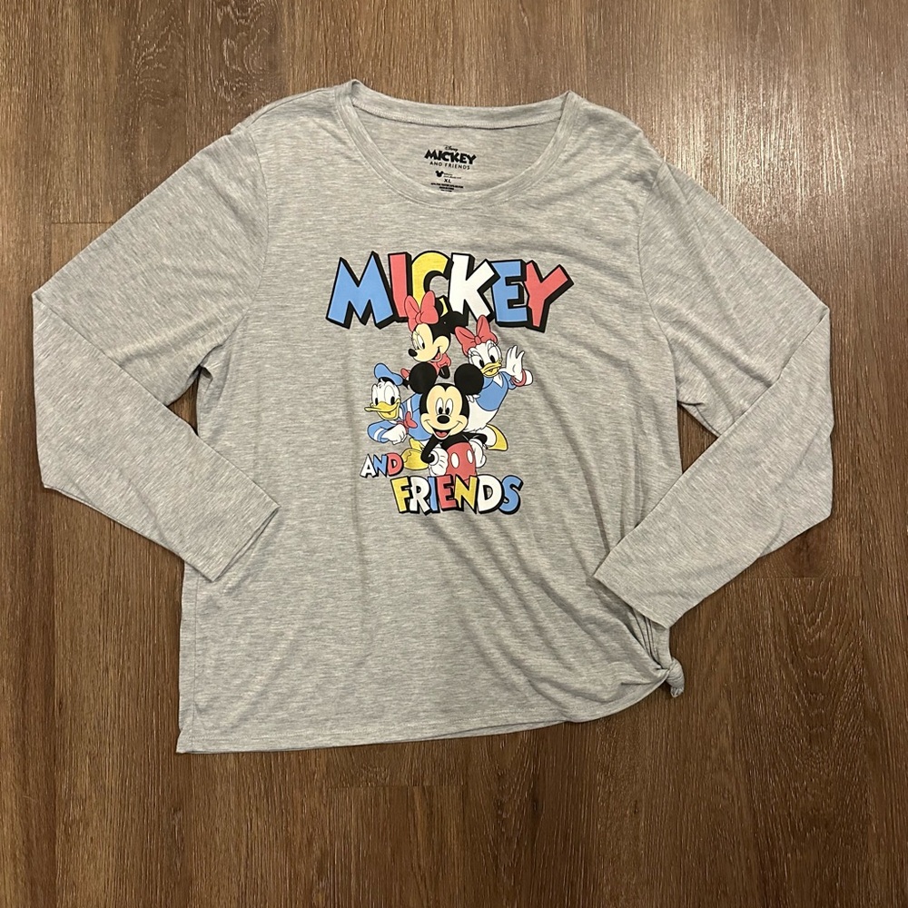 Disney Mickey and Friends Gray Long Sleeve Tee